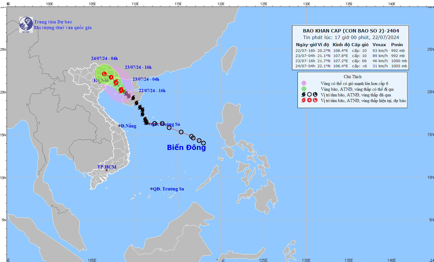 Bão số 2 cách Quảng Ninh, Hải Phòng 170km- Ảnh 1.